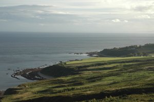 The shoreline itself is evidence for movements along the big splay fault: Note how the bedrock layers form gentle circles that define the coast, a result of folding during movements on the fault after they were laid down. 